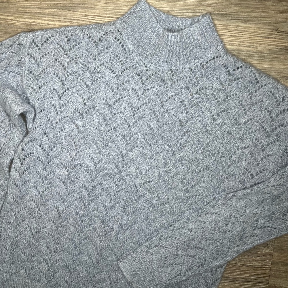 J. McLaughlin Soft Blue Cowl Neck Sweater Tiler Wool & Cashmere-Blend size XS - Picture 4 of 12